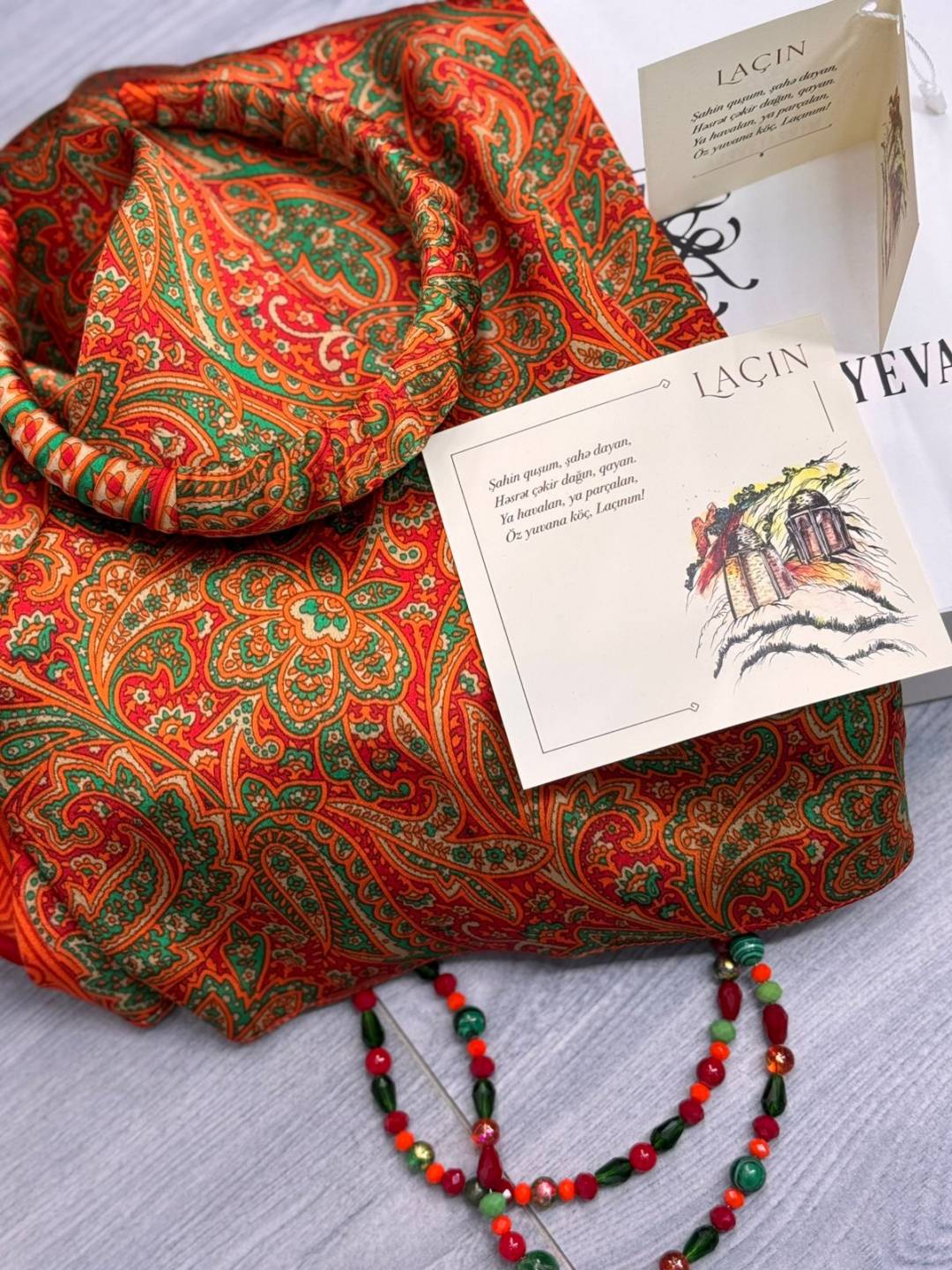 "Laçın" şarf+ saç bandı